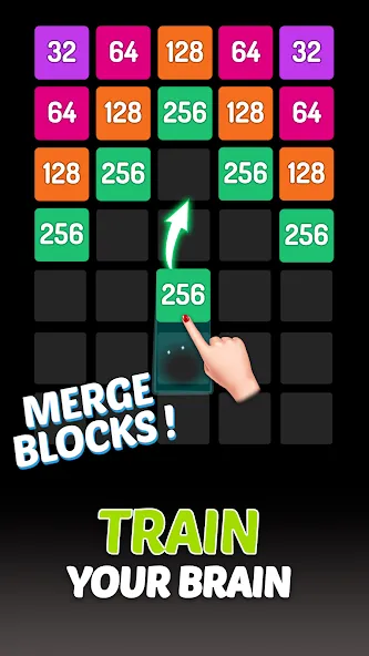 X2 Blocks — 2048 Number Game (Блоки) [MOD: Все разблокировано] - Скриншот 2