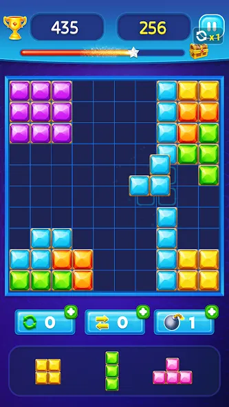 Block Puzzle — Gem Block (Блокпазл блокголоволомка) [MOD: Бесконечные деньги] - Скриншот 2
