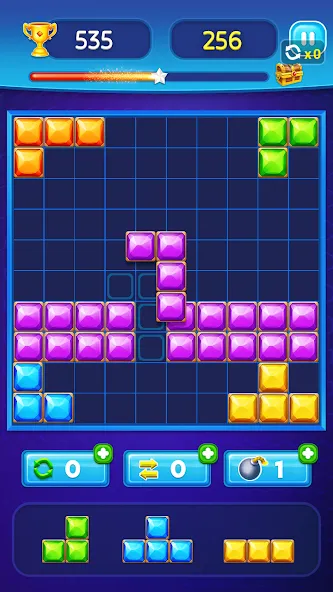 Block Puzzle — Gem Block (Блокпазл блокголоволомка) [MOD: Бесконечные деньги] - Скриншот 3