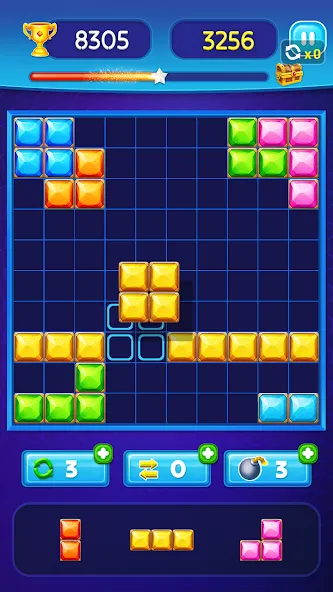 Block Puzzle — Gem Block (Блокпазл блокголоволомка) [MOD: Бесконечные деньги] - Скриншот 4