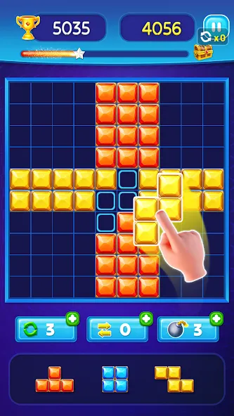 Block Puzzle — Gem Block (Блокпазл блокголоволомка) [MOD: Бесконечные деньги] - Скриншот 5