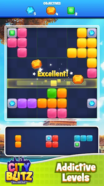 City Blitz-Block Puzzle Blast (Блок Головоломка Кинг) [MOD: Все открыто] - Скриншот 1