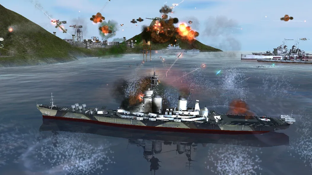 WARSHIP BATTLE:3D World War II [MOD: Меню/Много денег] - Скриншот 3