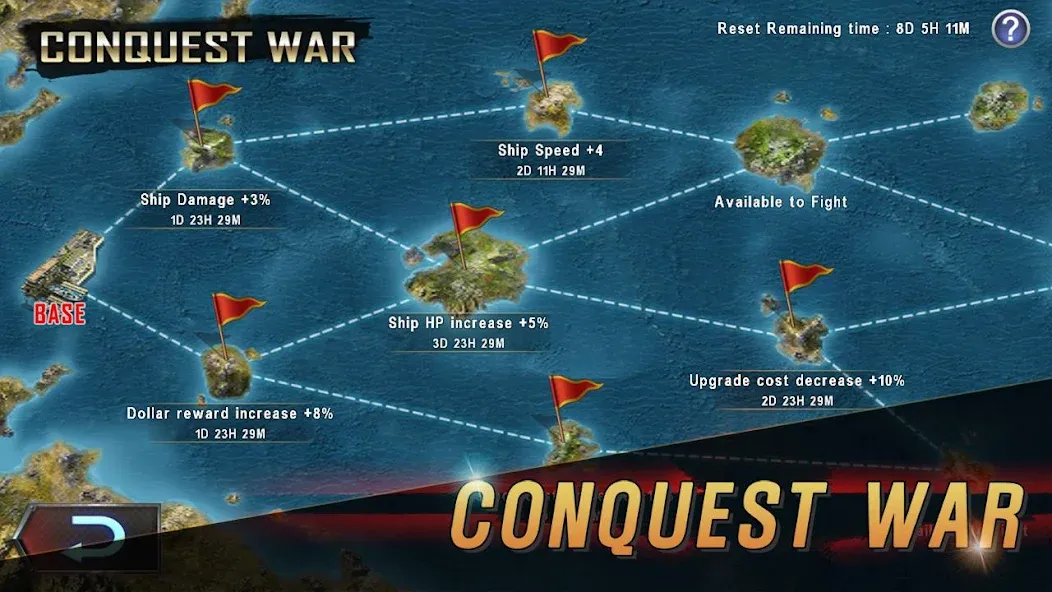 WARSHIP BATTLE:3D World War II [MOD: Меню/Много денег] - Скриншот 4