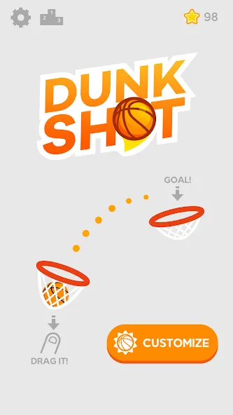 Dunk Shot (Данк Шот) [MOD: Разблокировано] - Скриншот 1