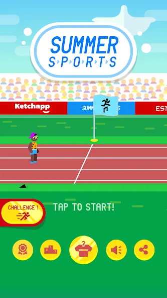 Ketchapp Summer Sports (Кетчапп Летний Спорт) [MOD: Бесконечные деньги] - Скриншот 5