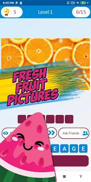 Guess the fruit name game [MOD: Меню/Много денег] - Скриншот 4