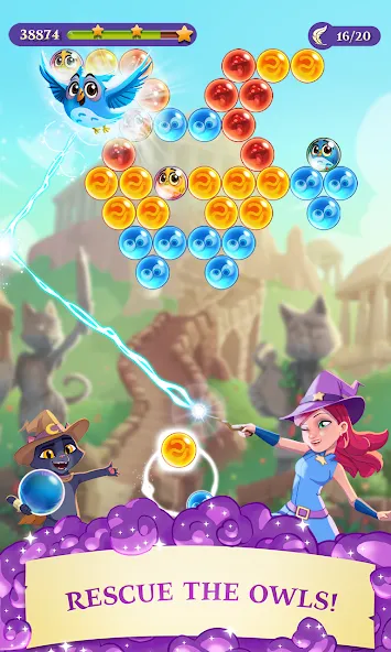 Bubble Witch 3 Saga (Бабл Витч 3 Сага) [MOD: Все разблокировано] - Скриншот 1