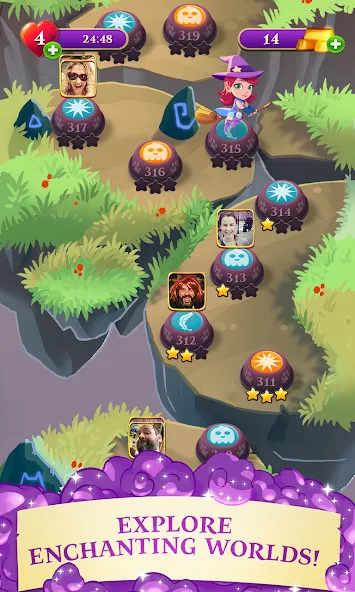 Bubble Witch 3 Saga (Бабл Витч 3 Сага) [MOD: Все разблокировано] - Скриншот 4