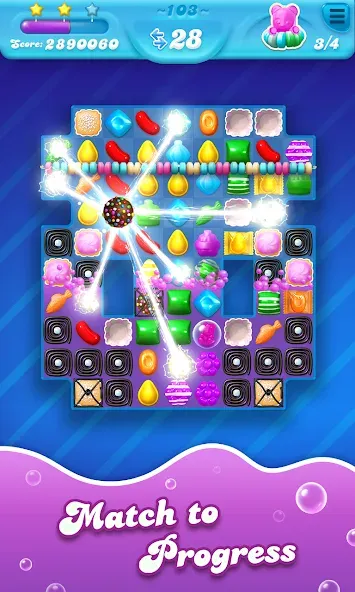 Candy Crush Soda Saga (Кенди Краш Сода Сага) [MOD: Много монет/Энергии] - Скриншот 2