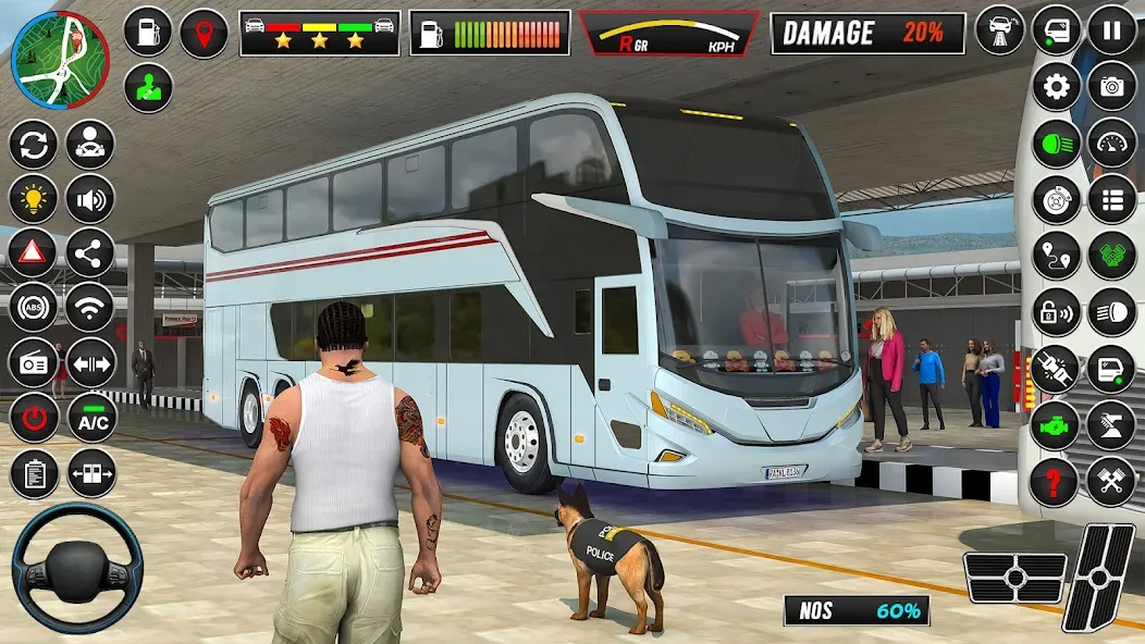 City Coach Bus Driver Games 3D [MOD: Меню/Много денег] - Скриншот 3