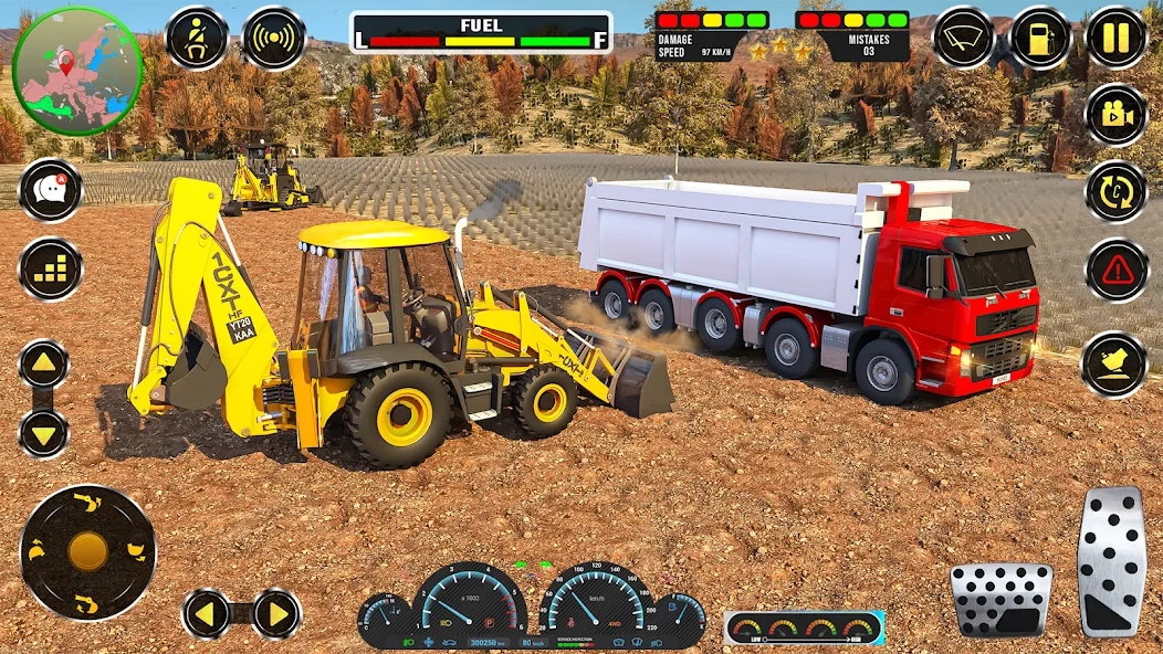 Real JCB Construction Games 3D [MOD: Меню/Много денег] - Скриншот 3