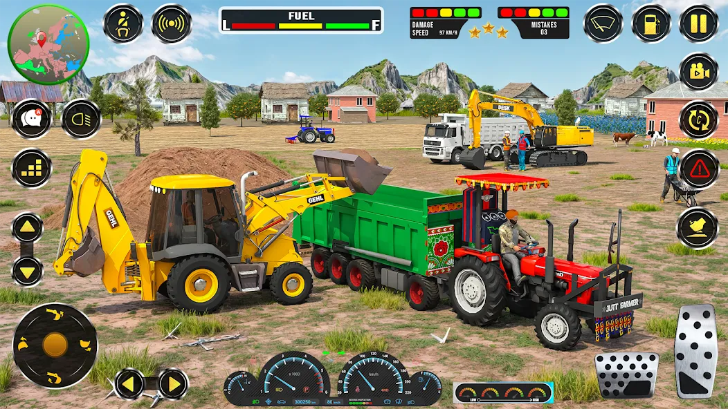 Real JCB Construction Games 3D [MOD: Меню/Много денег] - Скриншот 4