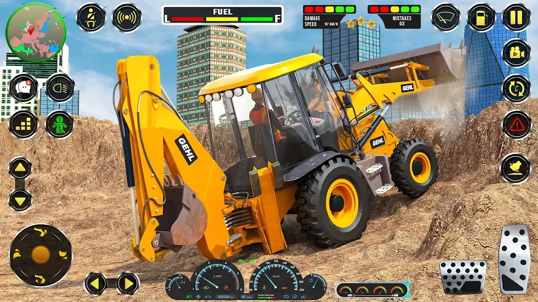 Real JCB Construction Games 3D [MOD: Меню/Много денег] - Скриншот 5