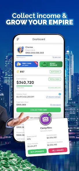 Landlord — Estate Trading Game (Лендлорд) [MOD: Меню/Много денег] - Скриншот 2