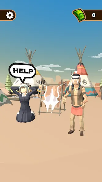Western Cowboy: Shooting Game (Вестерн Каубой) [MOD: Много монет/Энергии] - Скриншот 4
