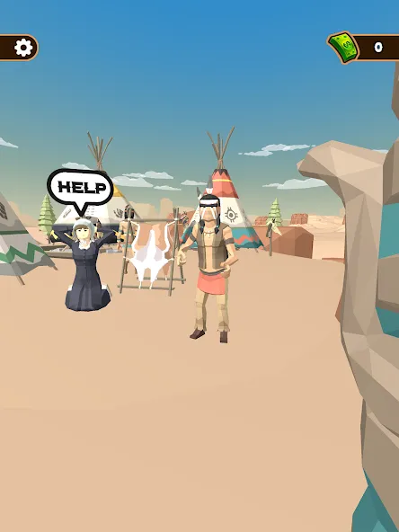 Western Cowboy: Shooting Game (Вестерн Каубой) [MOD: Много монет/Энергии] - Скриншот 5
