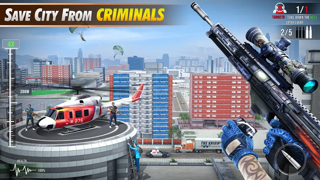Sniper Shooter Mission Games [MOD: Все открыто] - Скриншот 2