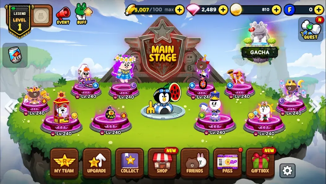 LINE Rangers: Brown-Cony Wars! [MOD: Разблокировано] - Скриншот 2