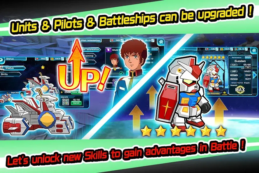 LINE: Gundam Wars (Лайн) [MOD: Много монет/Энергии] - Скриншот 4