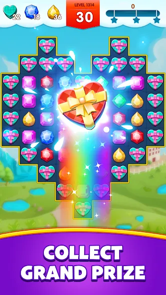 Jewels Legend — Match 3 Puzzle (Джуэл Легенд) [MOD: Много монет/Энергии] - Скриншот 5