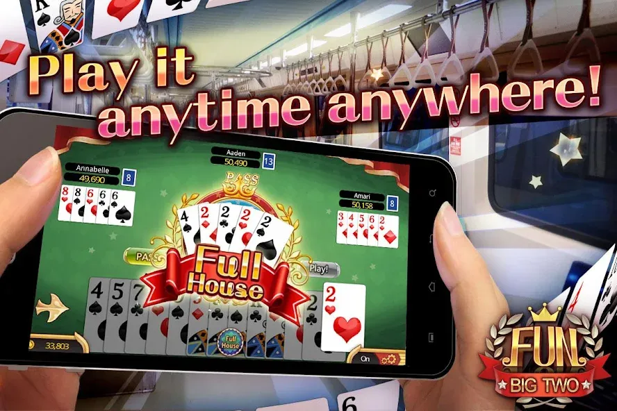 Fun Big 2 Taiwan: Card Craze (Фан Биг 2 Тайвань) [MOD: Меню/Много денег] - Скриншот 3