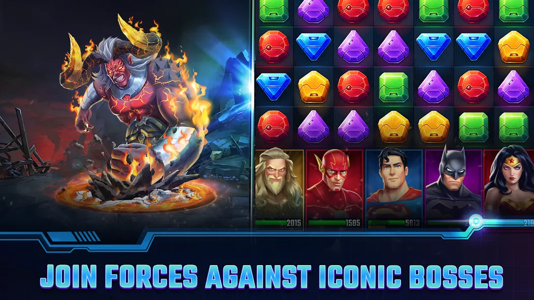 DC Heroes & Villains: Match 3 [MOD: Разблокировано] - Скриншот 4