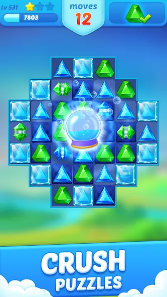 Jewel Crush™ — Match 3 Legend [MOD: Все открыто] - Скриншот 3
