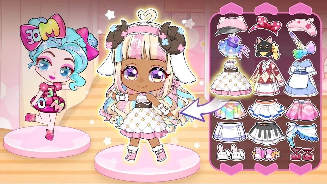 Chibi Doll: My School (Чиби Долл) [MOD: Меню/Много денег] - Скриншот 2