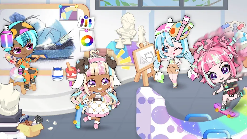 Chibi Doll: My School (Чиби Долл) [MOD: Меню/Много денег] - Скриншот 5