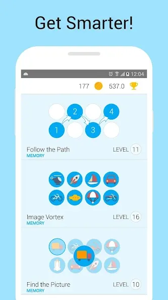 Memory Games: Brain Training [MOD: Разблокировано] - Скриншот 1