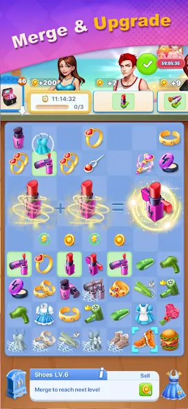 Merge Lover: Story & Makeover (Мердж Ловер) [MOD: Premium/Unlocked] - Скриншот 4