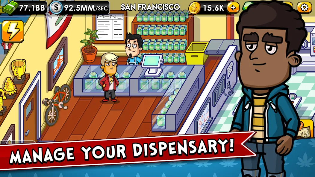 Weed Inc: Idle Tycoon (Уид Инк) [MOD: Бесконечные деньги] - Скриншот 3