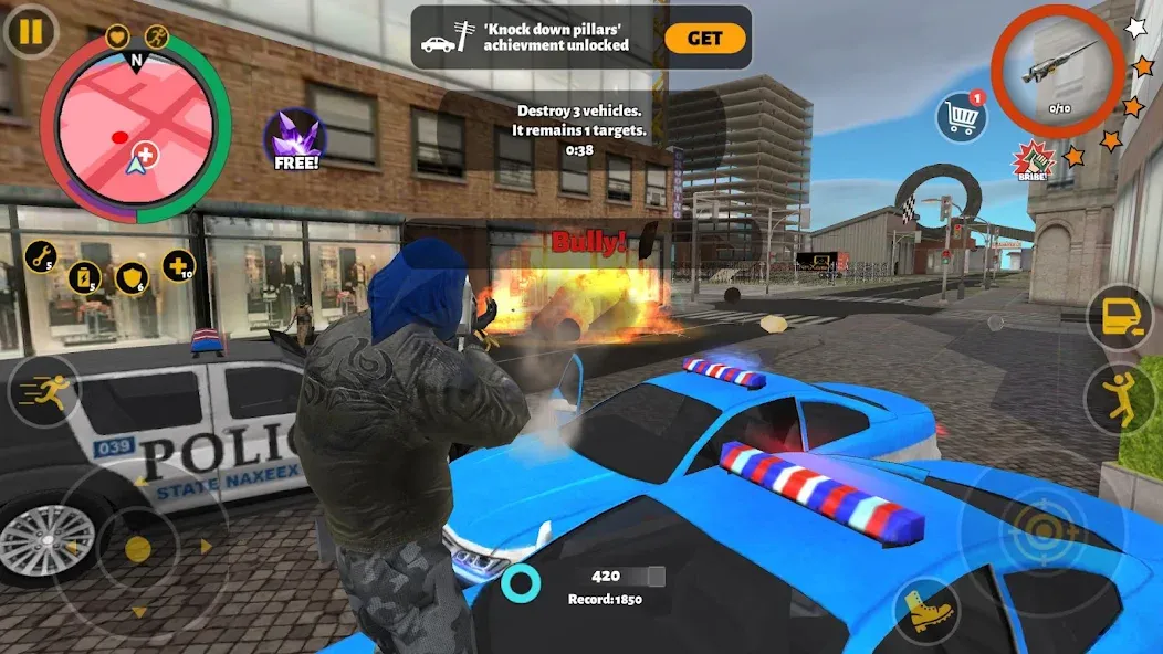Rope Hero 3 (Роуп Хиро 3) [MOD: Меню/Много денег] - Скриншот 5