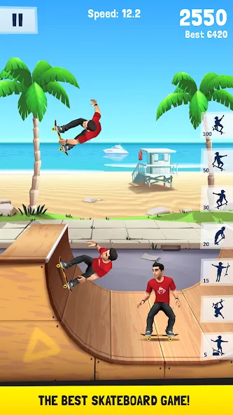 Flip Skater (Флип скейтер) [MOD: Меню/Много денег] - Скриншот 1