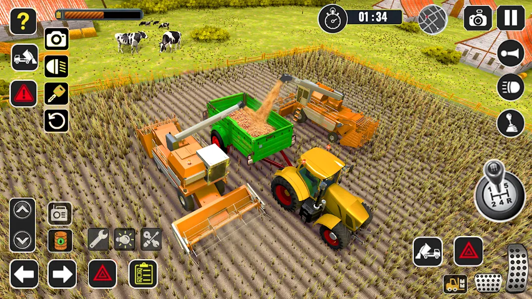 Tractor Farming Game Harvester [MOD: Mega Mod/Меню] - Скриншот 3