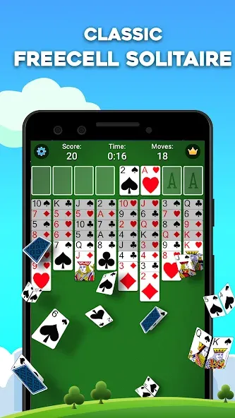 FreeCell Solitaire: Card Games (Фрицелл пасьянс) [MOD: Много монет/Энергии] - Скриншот 1
