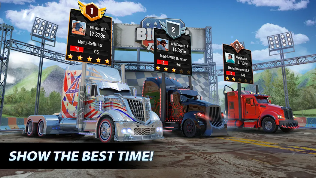 Big Rig Racing: Drag racing (Биг Риг Рейсинг) [MOD: Мод Меню/Взлом] - Скриншот 3