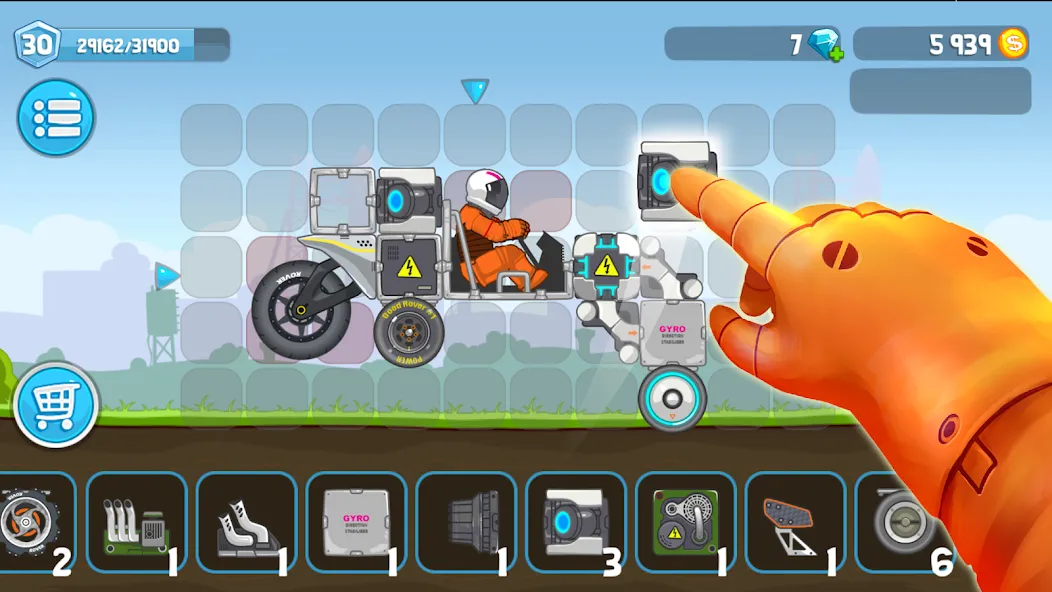 Rovercraft:Race Your Space Car (Роверкрафт) [MOD: Меню/Много денег] - Скриншот 2