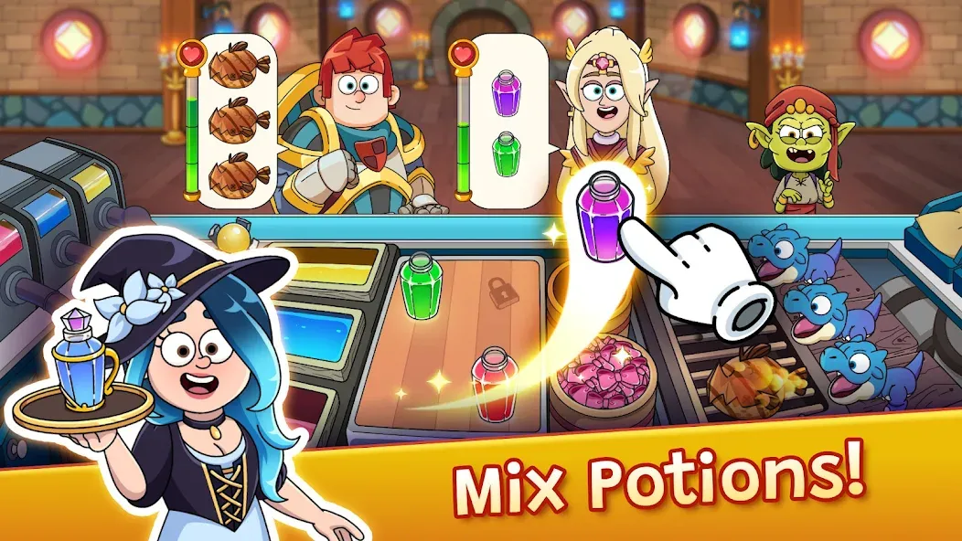 Potion Punch 2: Cooking Quest (Пошен Панч 2) [MOD: Много монет/Энергии] - Скриншот 1