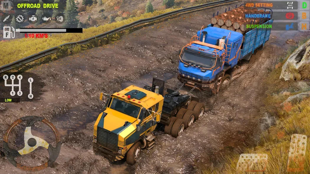 Offroad Mudrunner Games 3D [MOD: Бесконечные деньги] - Скриншот 1