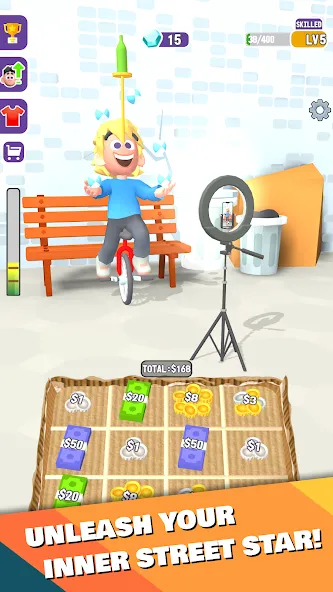 Street Life: Merge Tap Clicker (Беггинг Лайф) [MOD: Premium/Unlocked] - Скриншот 1