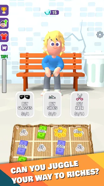 Street Life: Merge Tap Clicker (Беггинг Лайф) [MOD: Premium/Unlocked] - Скриншот 2