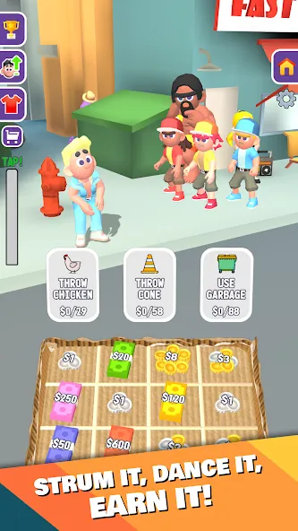 Street Life: Merge Tap Clicker (Беггинг Лайф) [MOD: Premium/Unlocked] - Скриншот 4