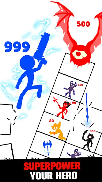 Stick Fight: Endless Battle (Стик Файт) [MOD: Меню/Много денег] - Скриншот 3
