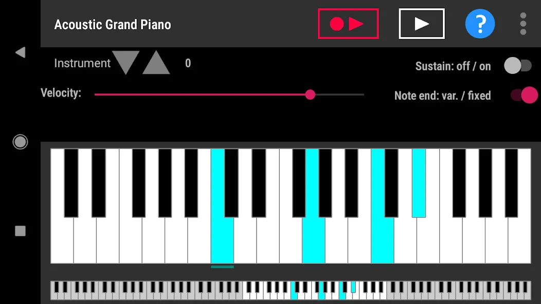 Simple piano with recorder (Симпл пиано с рекордером) [MOD: Premium/Unlocked] - Скриншот 1
