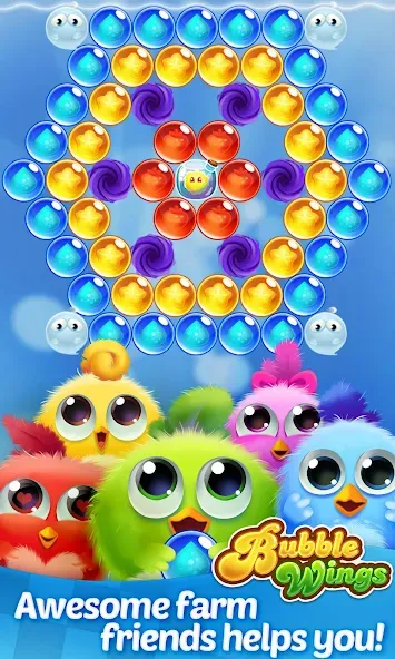 Bubble Wings: bubble shooter (Бабл Вингс) [MOD: Все разблокировано] - Скриншот 4