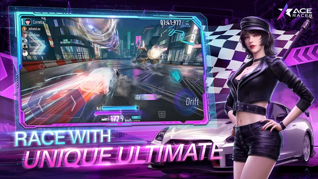 Ace Racer (Эйс Рейсер) [MOD: Mega Mod/Меню] - Скриншот 1