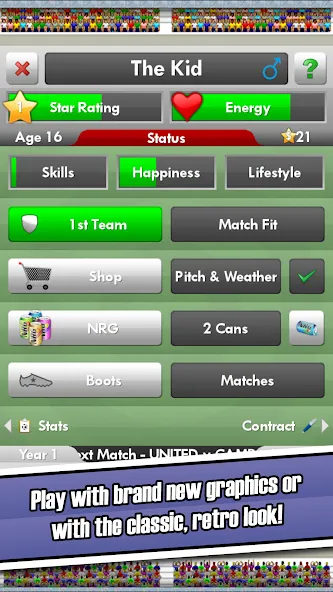 New Star Soccer (Нью Стар Соккер) [MOD: Меню/Много денег] - Скриншот 2