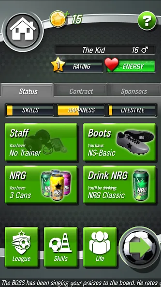 New Star Soccer (Нью Стар Соккер) [MOD: Меню/Много денег] - Скриншот 4